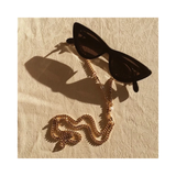 Bold Gold and Pearl Mask Chain - EYEBAR HOUSTON